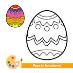 复活节彩蛋涂色模板