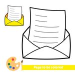 手绘信件与信封插画