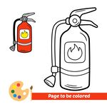 灭火器涂色素材