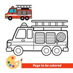 消防车涂色页