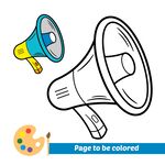 彩色喇叭绘画素材