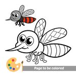 可爱蚊子待涂色