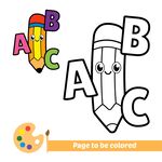 儿童字母绘画素材