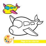 飞机涂色素材