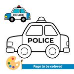 警察车涂色页