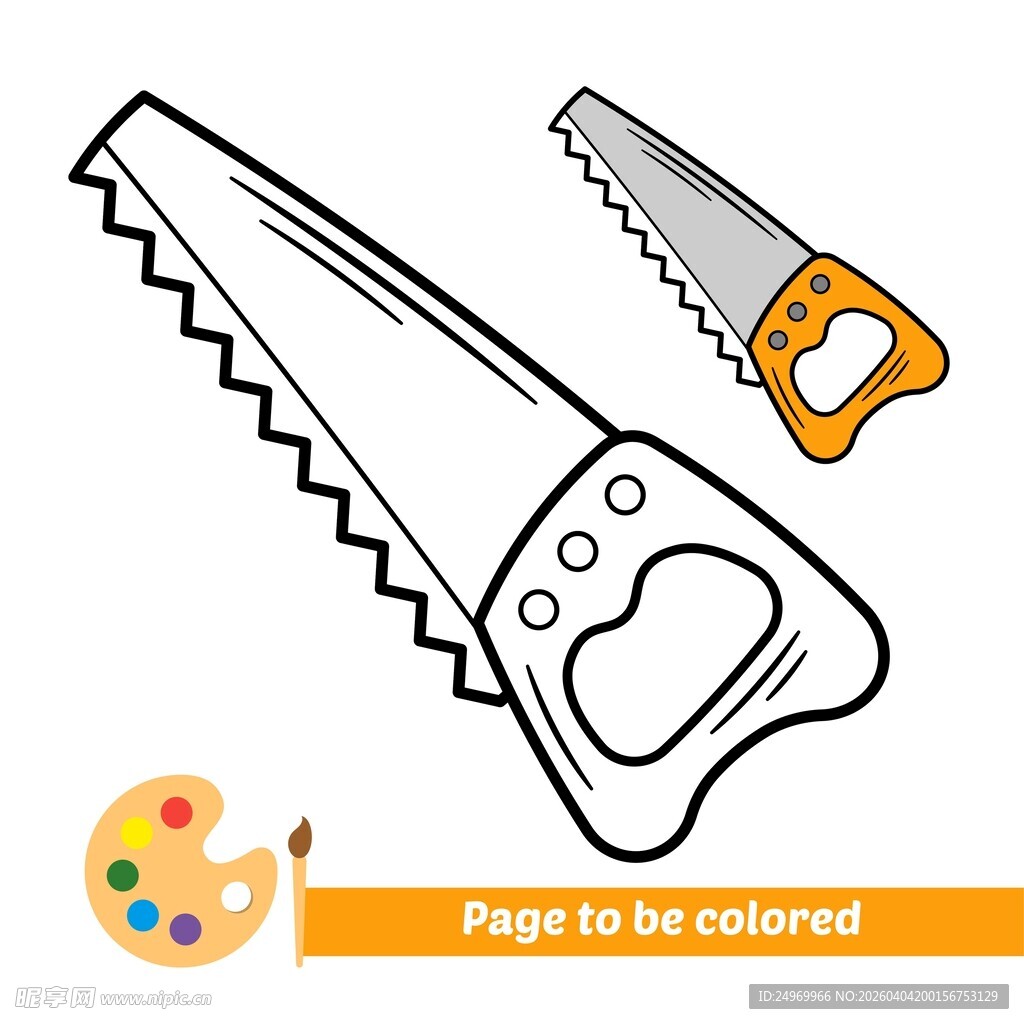 手锯简笔画图案