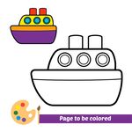 船只涂色页