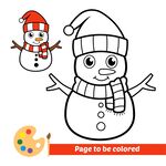 雪人涂色页