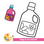 彩色与黑白洗衣液瓶绘图