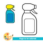待填色的清洁喷雾瓶图案