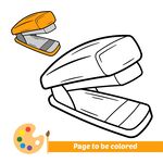 简约风格订书机插画