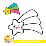 可爱星星涂色图案