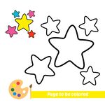 儿童彩色星星绘画模板图片