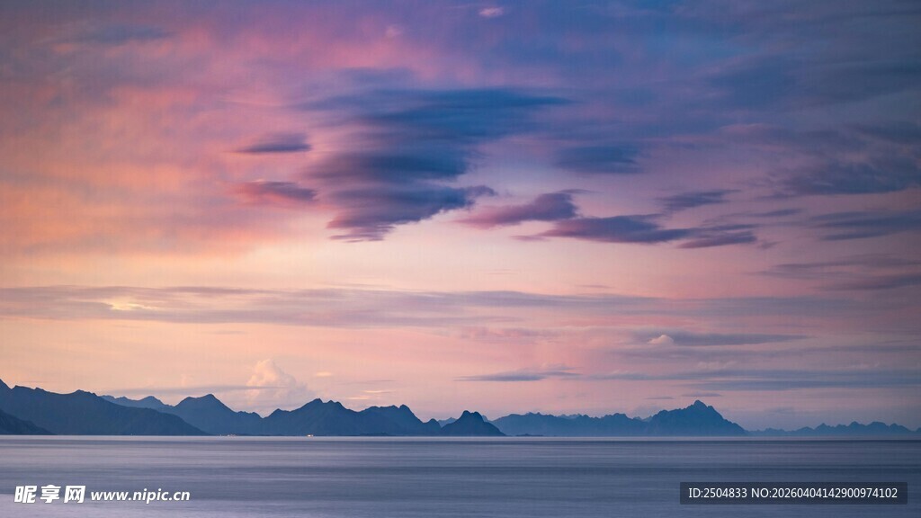 海边梦幻晚霞美景