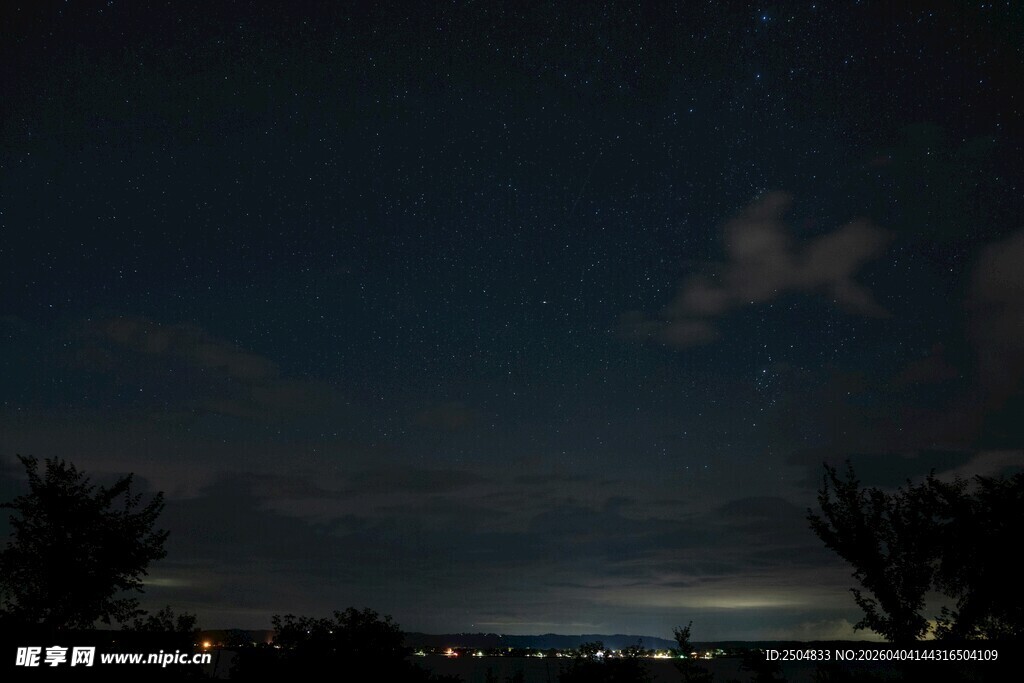 夜幕下的城市远景