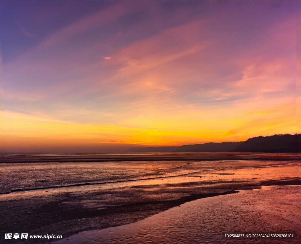海边绚丽日落美景