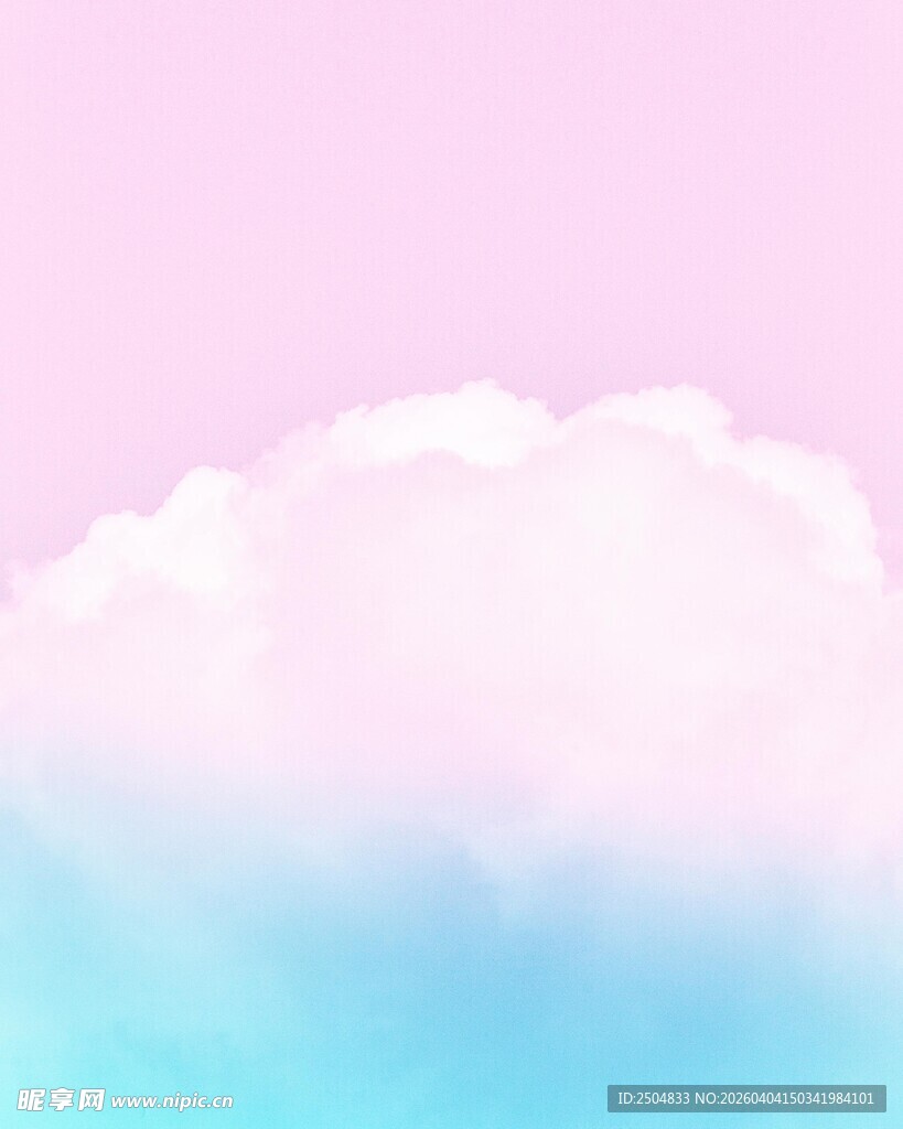 梦幻粉蓝 变天空中的云朵
