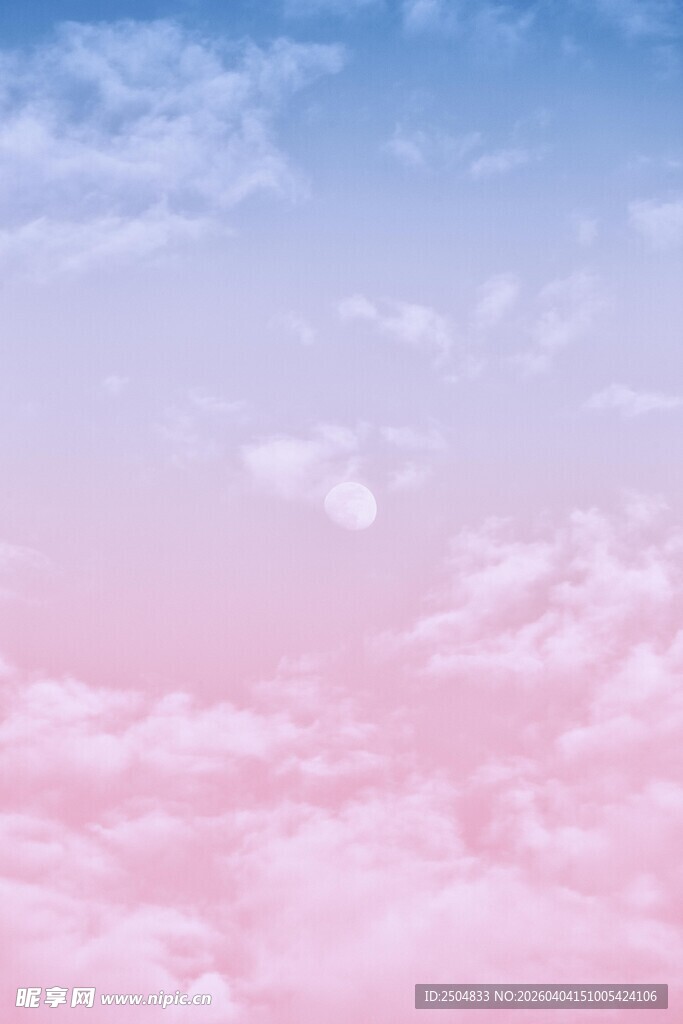 梦幻粉蓝 变天空云朵