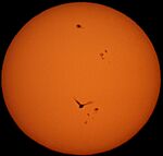 太阳表面黑子观测景象