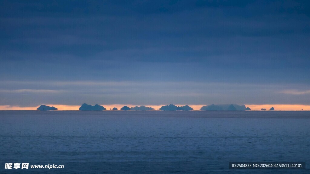 海上日出远景壮丽景观