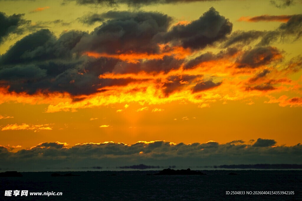 壮丽黄昏天空美景