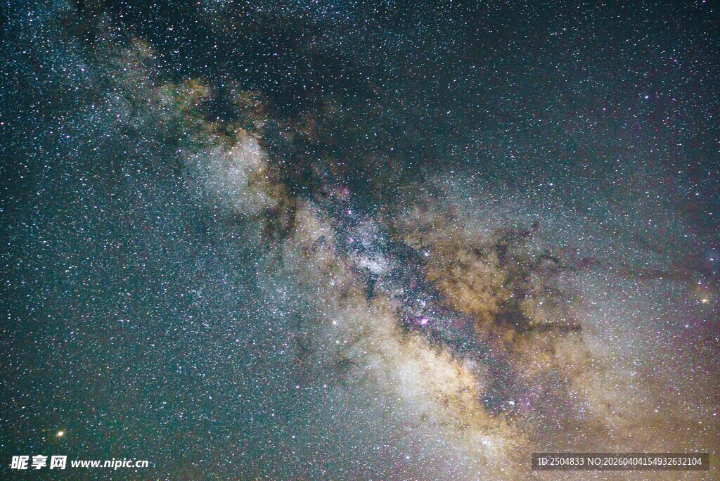 璀璨银河星空图景