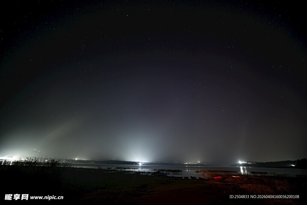 夜晚城市灯光夜景俯瞰