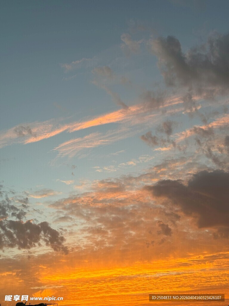 绚丽多彩的天空日落美景