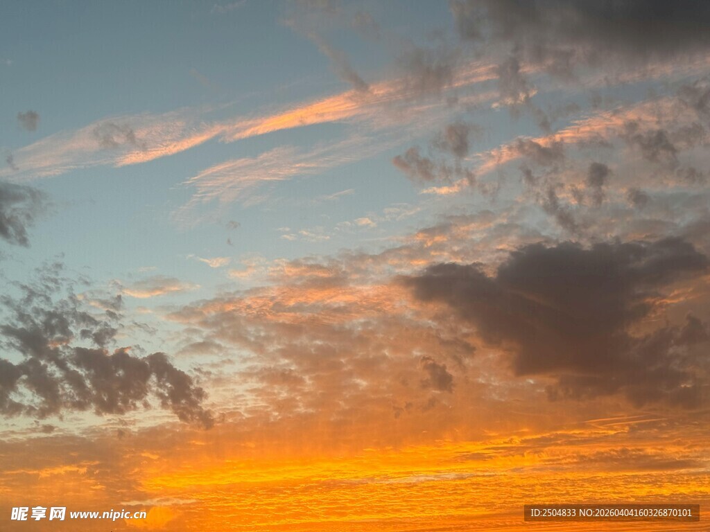 绚丽晚霞天空美景