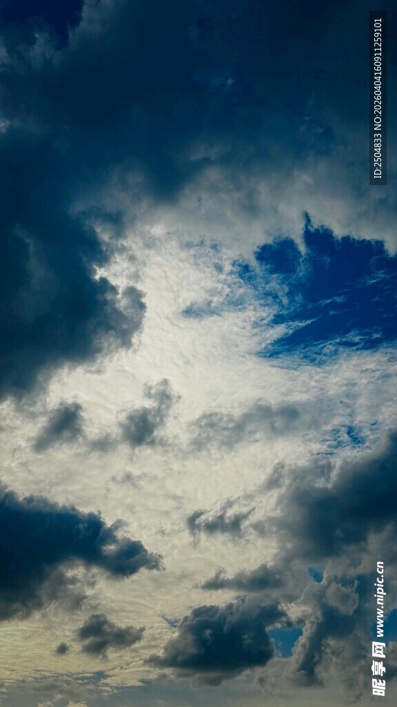 壮丽天空中的厚重云层