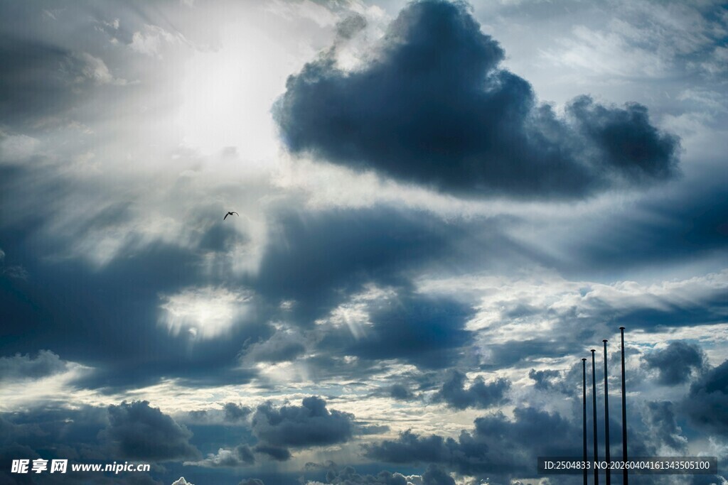 天空中壮丽的云层景观