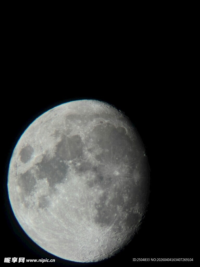 皎洁明月清晰特写