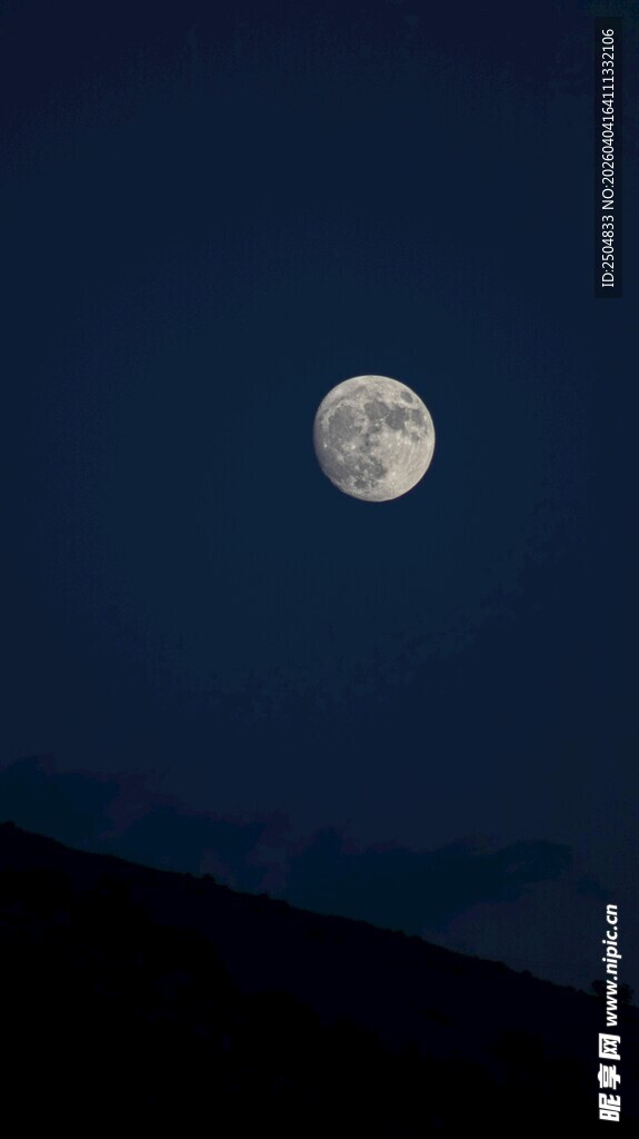夜空下的皎洁明月