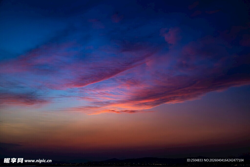 绚丽晚霞天空美景