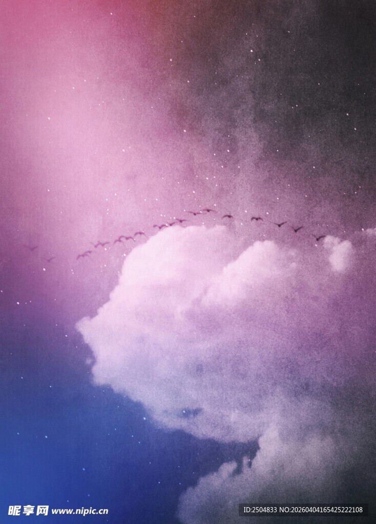 梦幻天空中的绚丽云彩