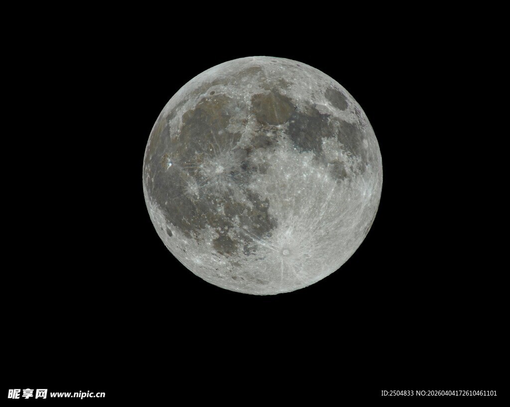 夜空中的皎洁满月