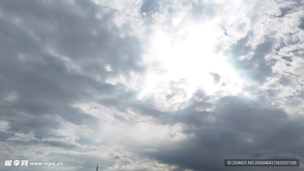 天空中云层与阳光交织