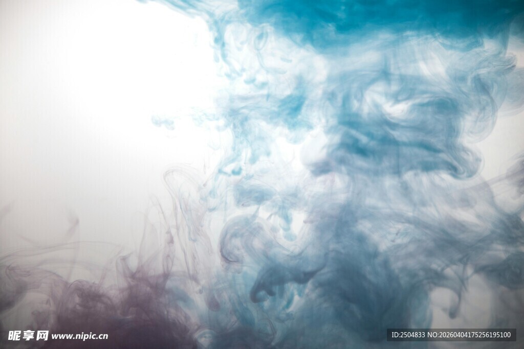 梦幻蓝紫色烟雾效果