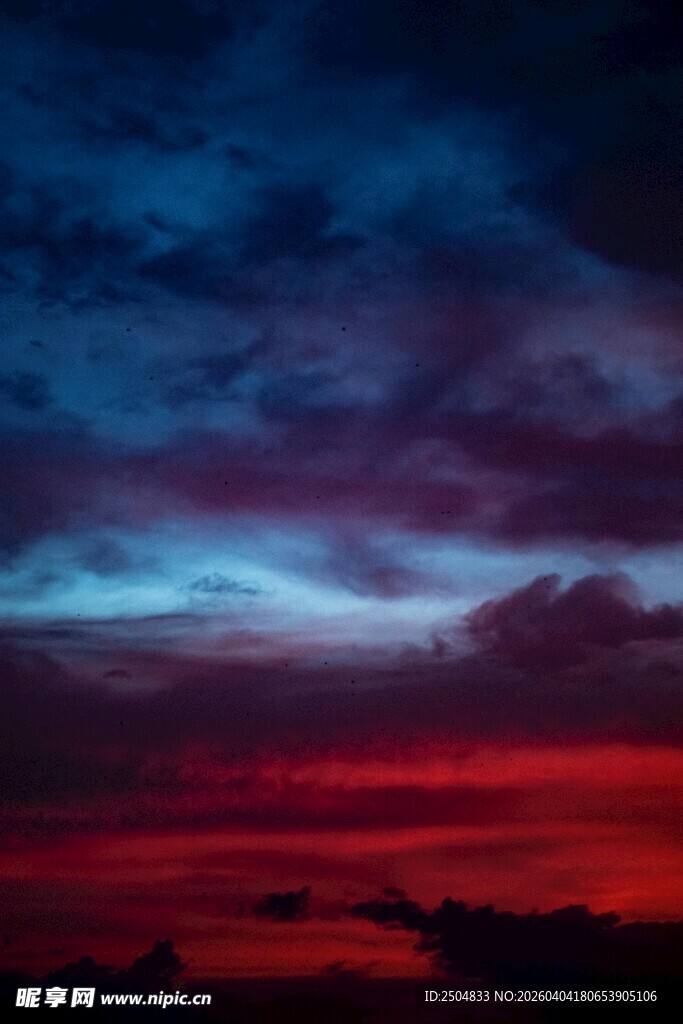 绚丽晚霞天空景色