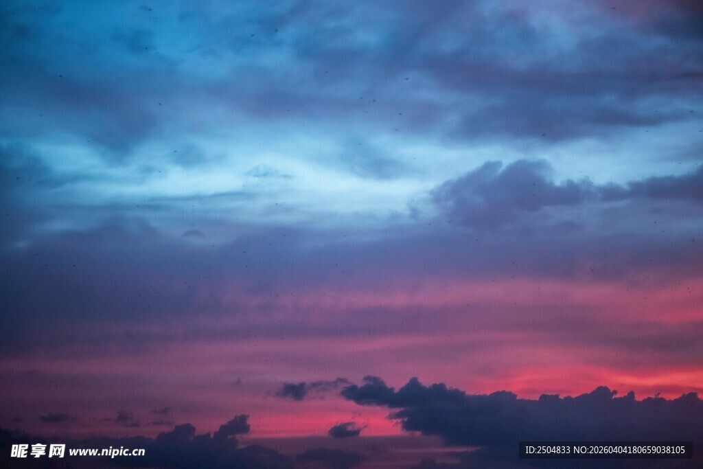 绚丽晚霞天空美景
