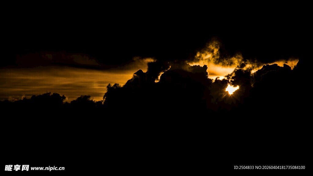 夕阳下的壮丽云层