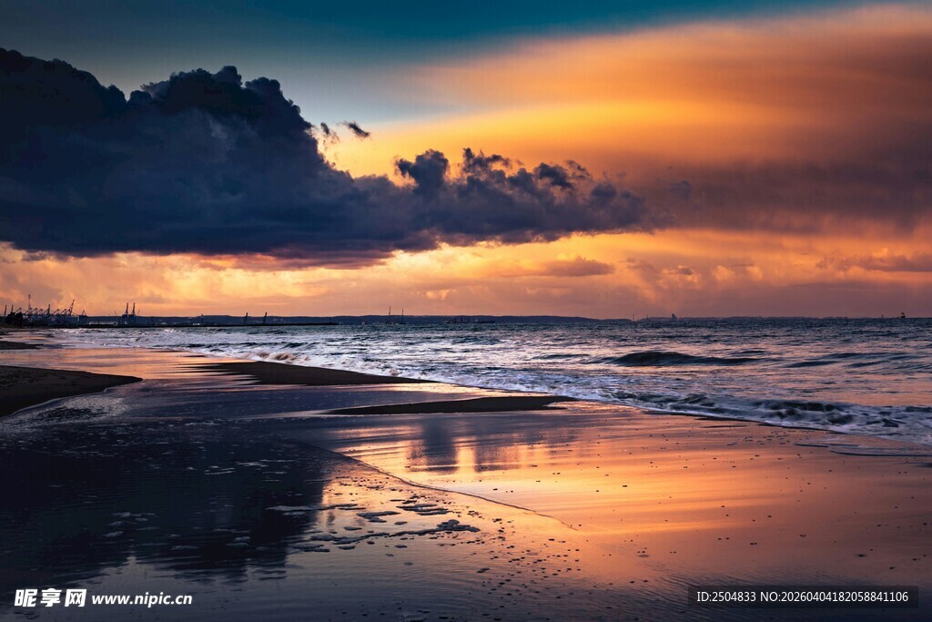 海边绝美日落景象