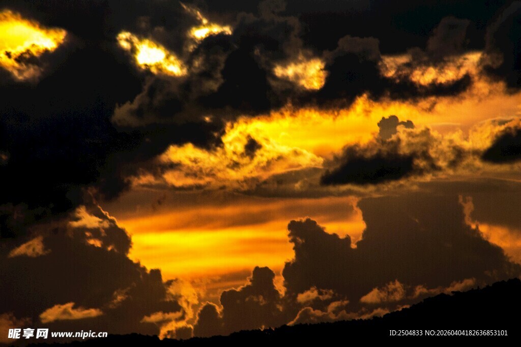 壮丽黄昏天空美景