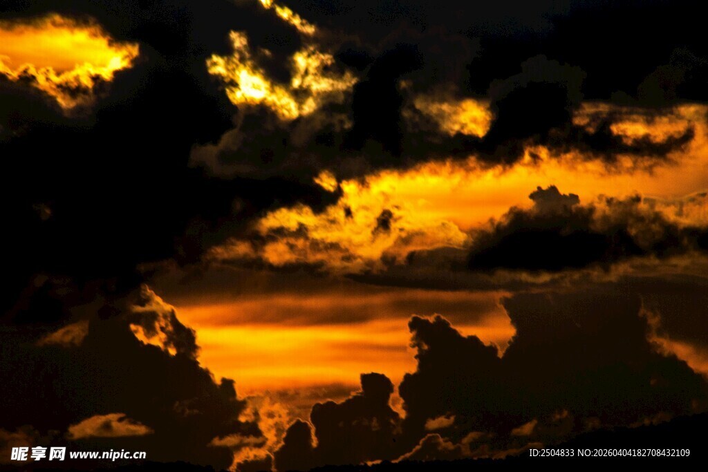 壮丽黄昏天空美景