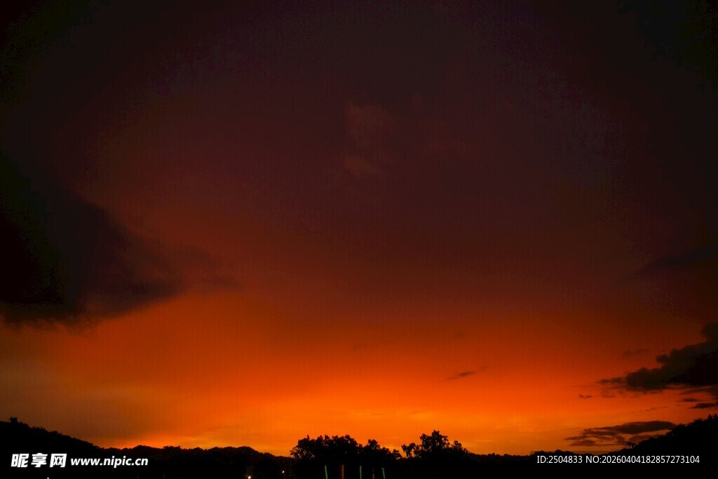 壮丽黄昏日落美景