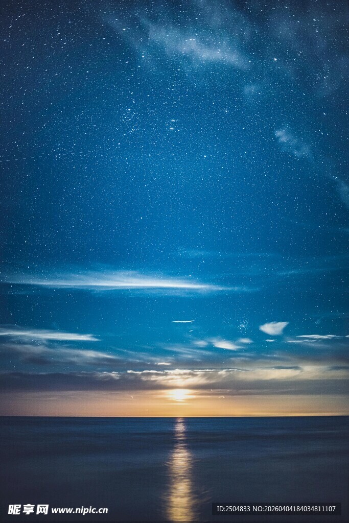海上星空日出美景