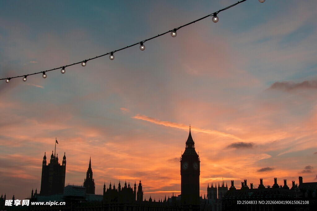 伦敦黄昏天际线美景
