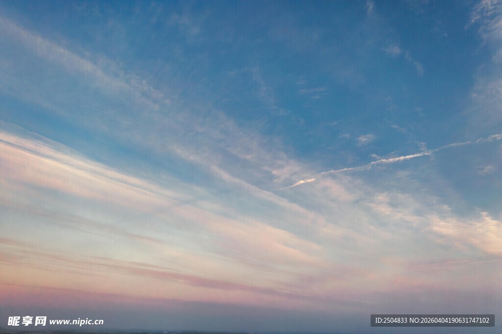美丽天空晚霞云朵景观