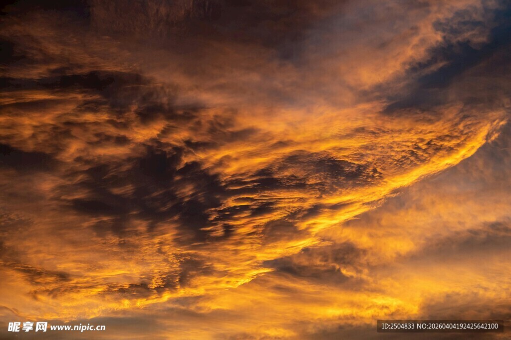 绚丽晚霞天空美景
