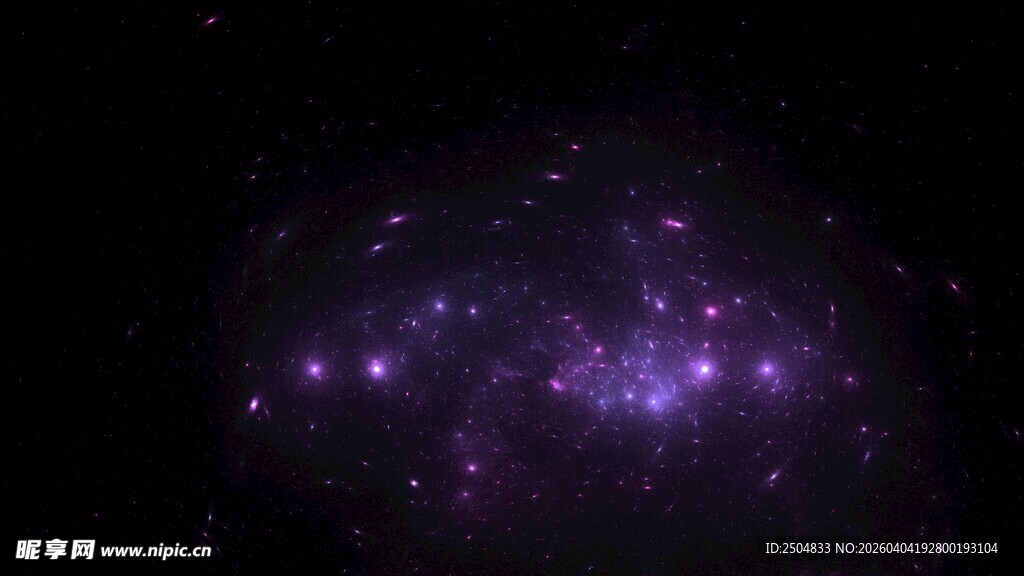 神秘绚丽的紫色星云